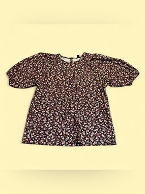Ann Taylor Floral Short Sleeve Blouse